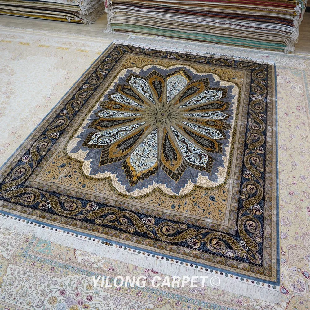 Kopen Yilong 8 'X 11' Perzische Zijden Tapijten Voor Koop Antieke Nieuwe Ontwerp Kashmiri Handgemaakte Tapijt (YWX140A)
