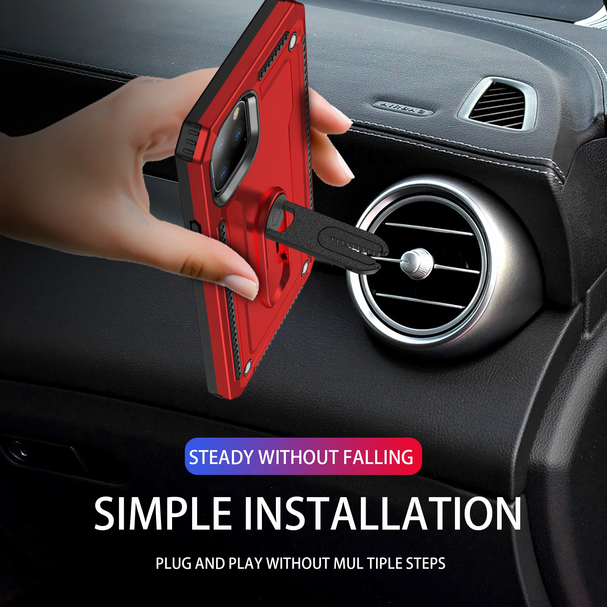 Magnetic Shockproof bracket Armor phone Case for Xiaomi Redmi CC9E A3 Note 3 4A 5 8 8A Plus K20 9T Pro Protective Cover | Мобильные