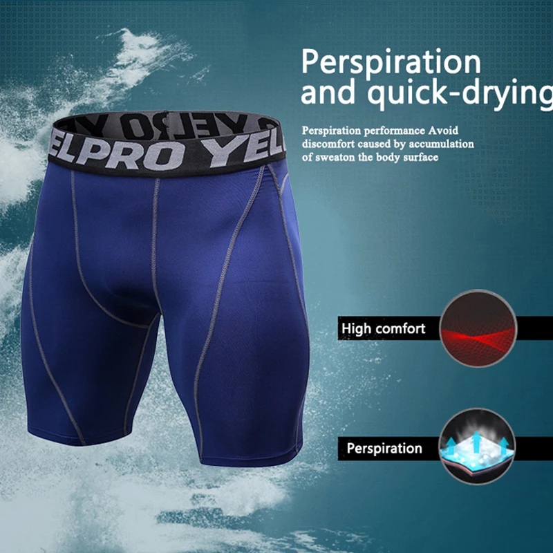 Новинка 2019 эластичные дышащие мужские шорты быстросохнущие для фитнеса