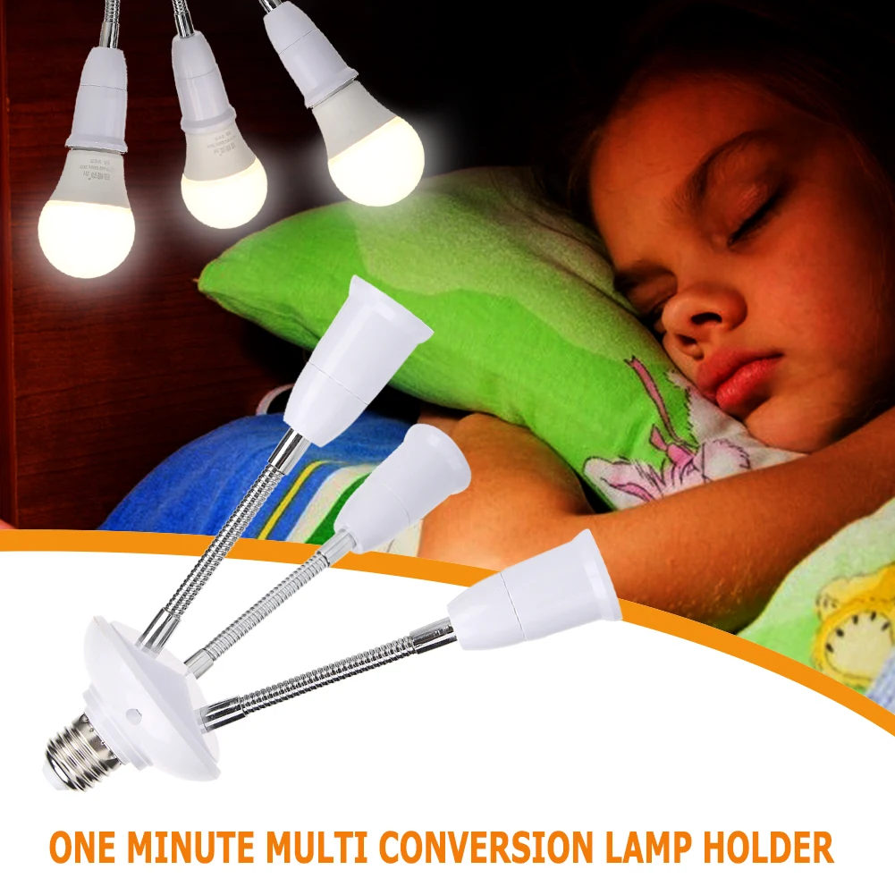 

Adjustable E27 Flame Retardant and PC Lamp Holder for LED Light Adapter Durable Converter Multi-conversion Energy Saving Lamp