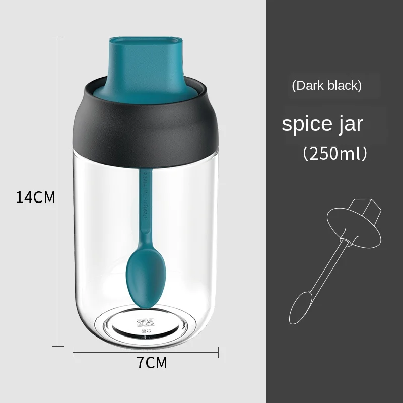 

New Glass Saucer Salt Pot Household Seasoning Bottle Sugar Pot Oil Pot Salt Monosodium Glutamate Seasoning Box Set Seasoning Jar
