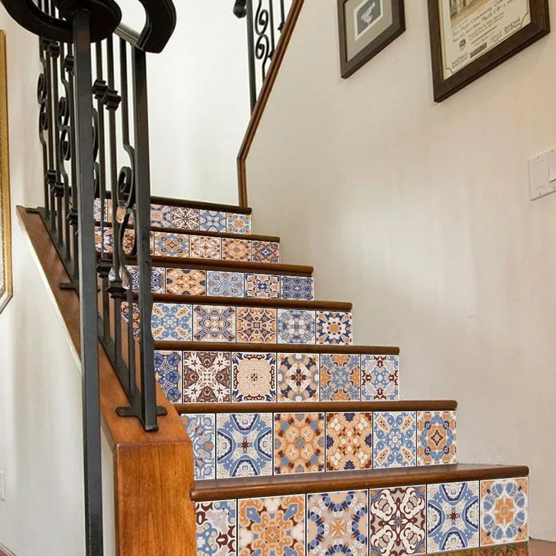 6 шт. набор лестничных наклеек самоклеющиеся наклейки для лестниц ступенчатые