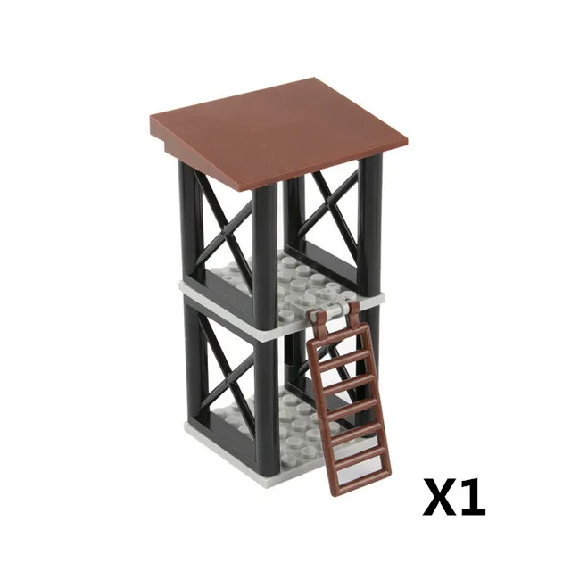 B-SentinelPort-1PC WW2 Военная игрушечное оружие строительные блоки Sentry port Oil Barrow Cart корабль армейская камуфляжная лодка город МОС серия кирпичные игрушки C128 - Цвет: B-SentinelPort-1PC