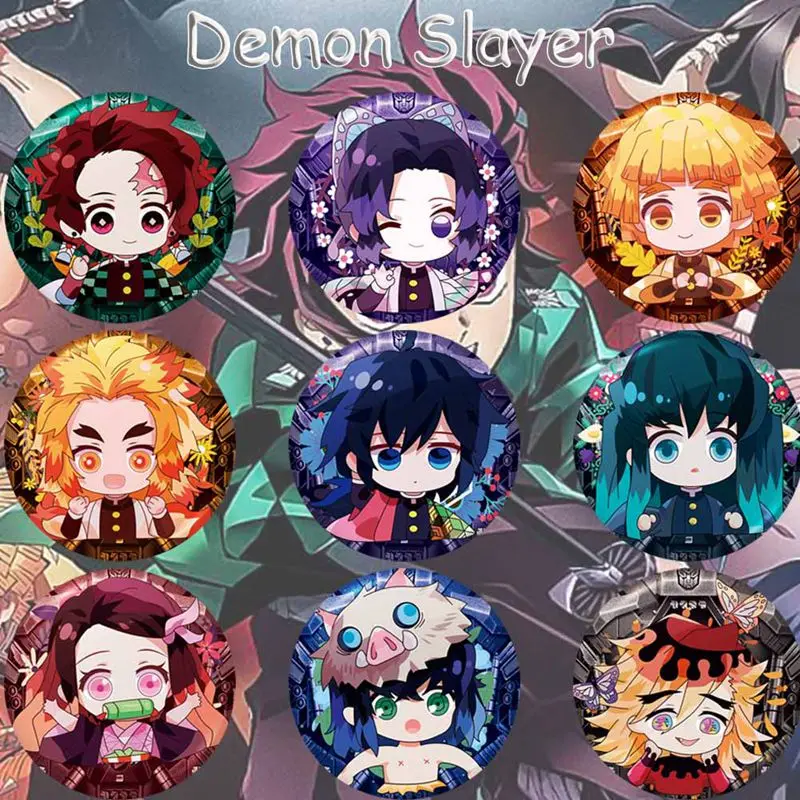Аниме Demon Slayer: Kimetsu no Yaiba Kamado Tanjirou Косплей Bedge мультфильм собирать рюкзаки сумки