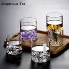 Чашка для виски в японском стиле, прозрачная стеклянная чашка неглубокой формы в виде горы, Fuji, бокал для виски, ледника, водки, вина