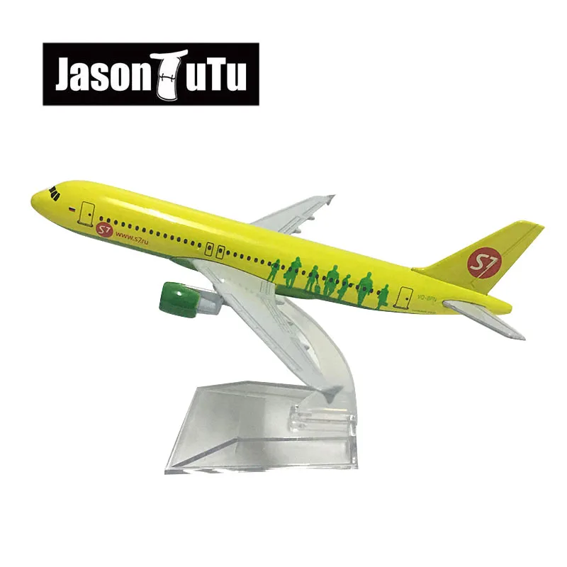 Модель самолета JASON TUTU 16 см S7 Аэробус A320 модель литая под давлением металлические