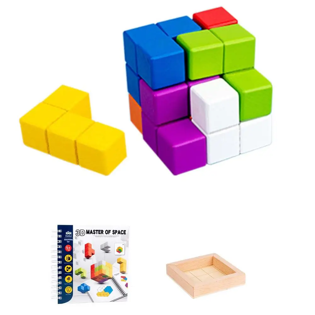 

Wooden 3D Building Square Block Toys Children's Innovative Building Blocks Three-dimensional Puzzle Games For Kids Birthday Gift