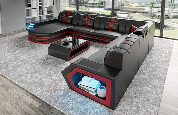 Современные u-образные чехлы для диванов китайский кожаный диван с верхним