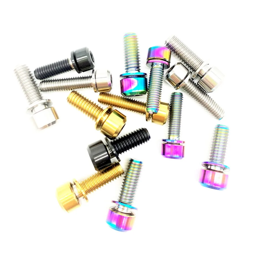 

4Pcs MTB Bike Handlebar Stem Screw Aluminum Alloy Screws M5 Bolts Bicycle Fixed Screws Bicycle Stem MTB Accesorios