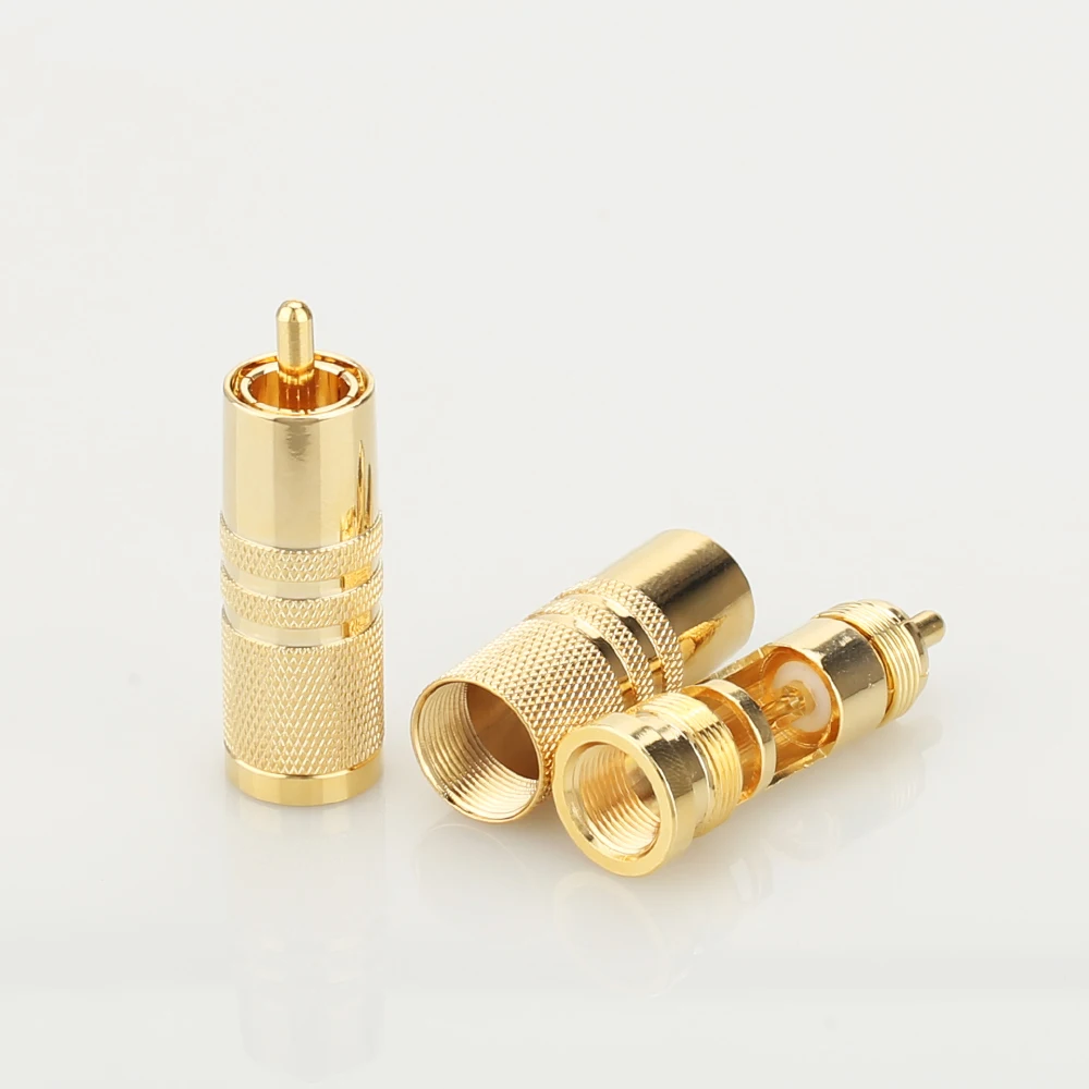 Позолоченный Штекерный разъем RCA VB448G SRCA разъемы rca 4 шт. в партии | Электроника