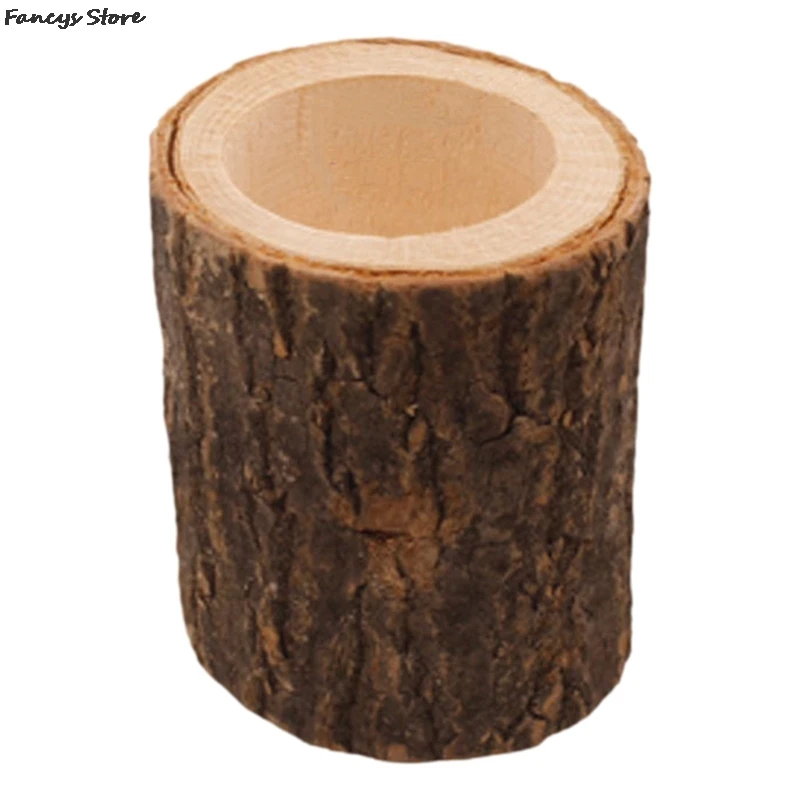

Tree Ring Flower Pot Succulent Flower Pot Storage Bucket Creative Candle Holder Pen Holder Home Garden Decoration Vase DIY Vases