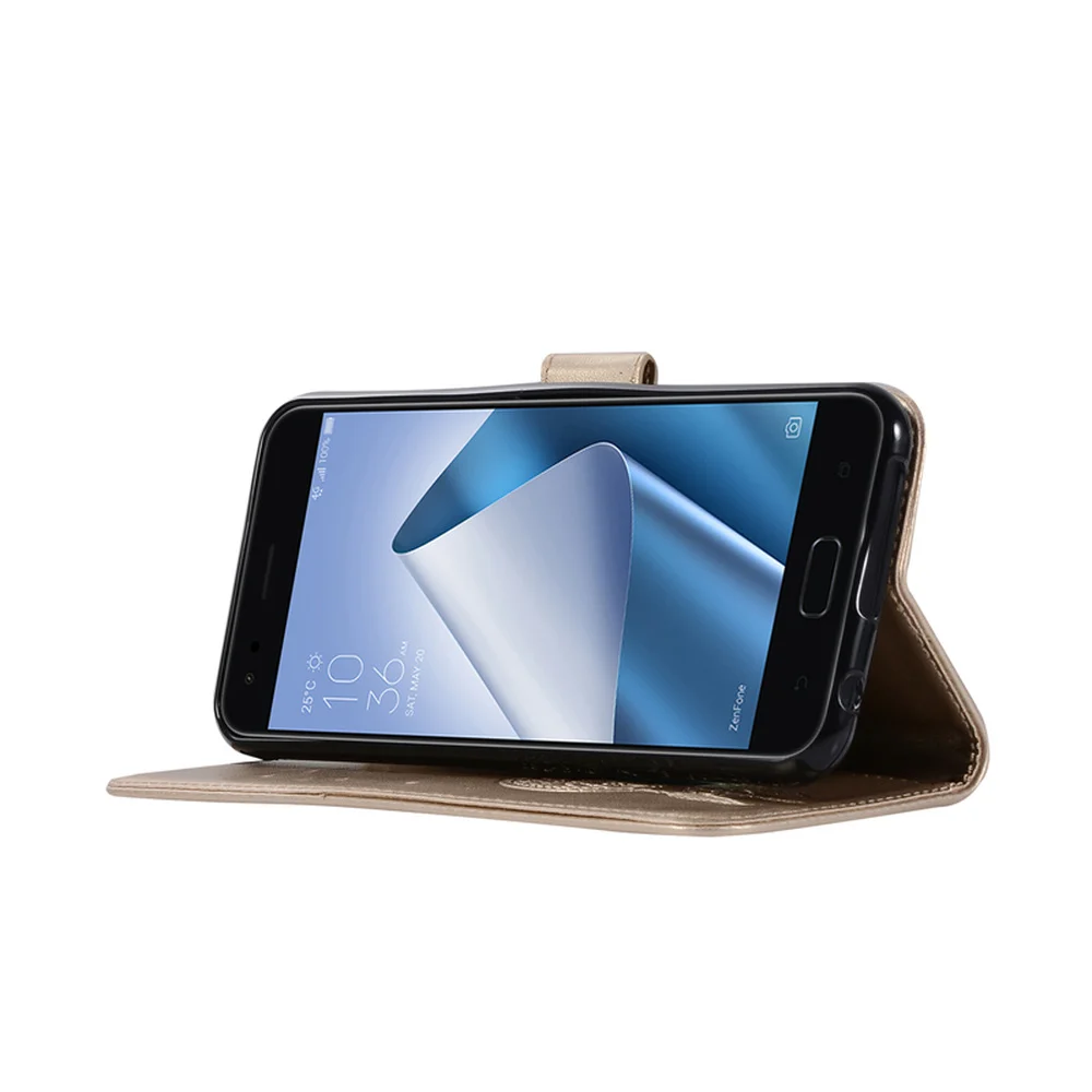 Кожаный чехол-книжка для ASUS ZenFone 4 ZE554KL Z01KD Z01KS Z01KDA чехол телефона со слотом карт ZE554