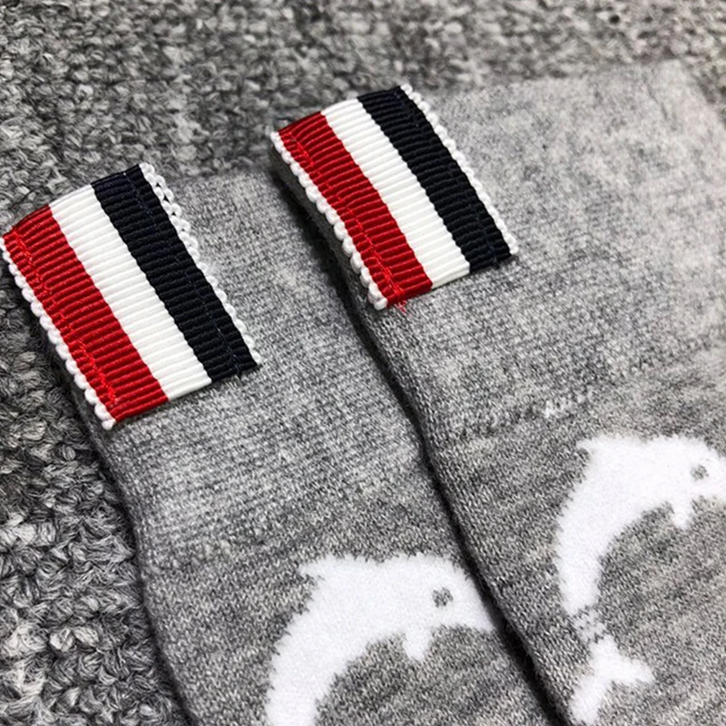 Мужские носки TB THOM роскошные брендовые с дельфином женские хлопковые