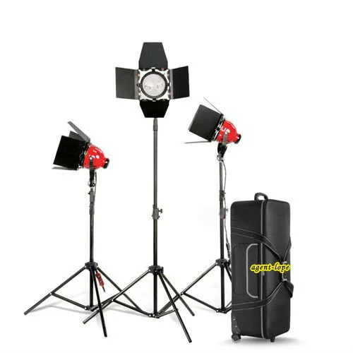 Pro Red Head Dimmable непрерысветильник 800w * 3 KIT bag светильник light stand + bulb for studio &amp video 3200k |