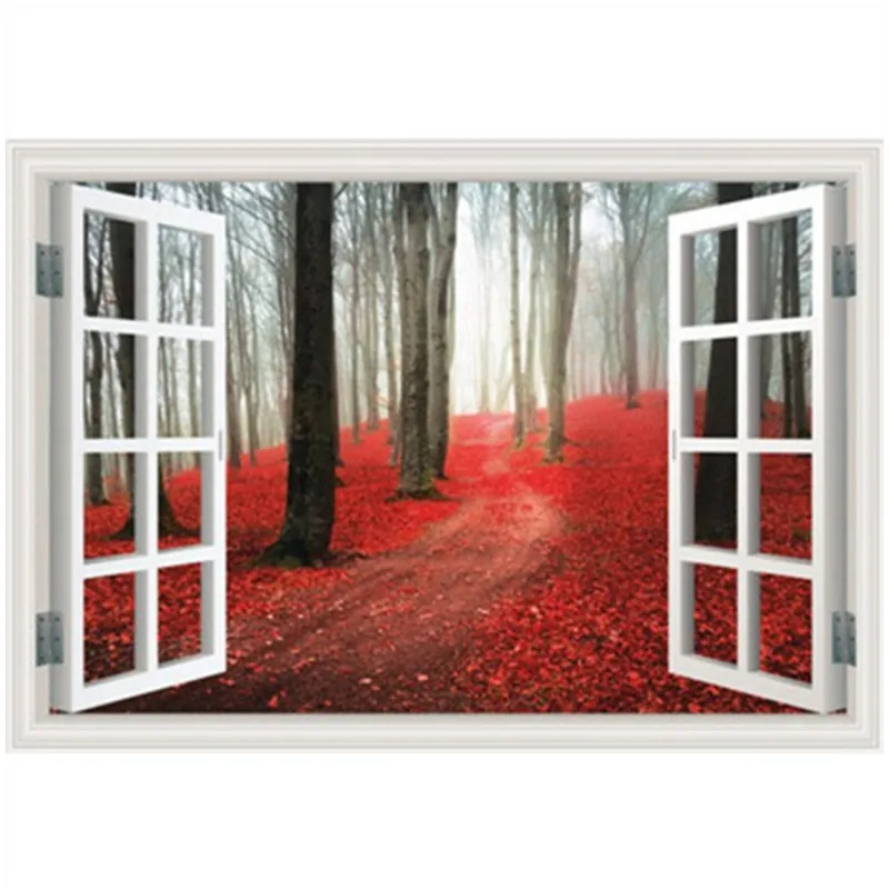 Обои с видом на море гавань звездное небо пейзаж 3d искусственное окно виниловые