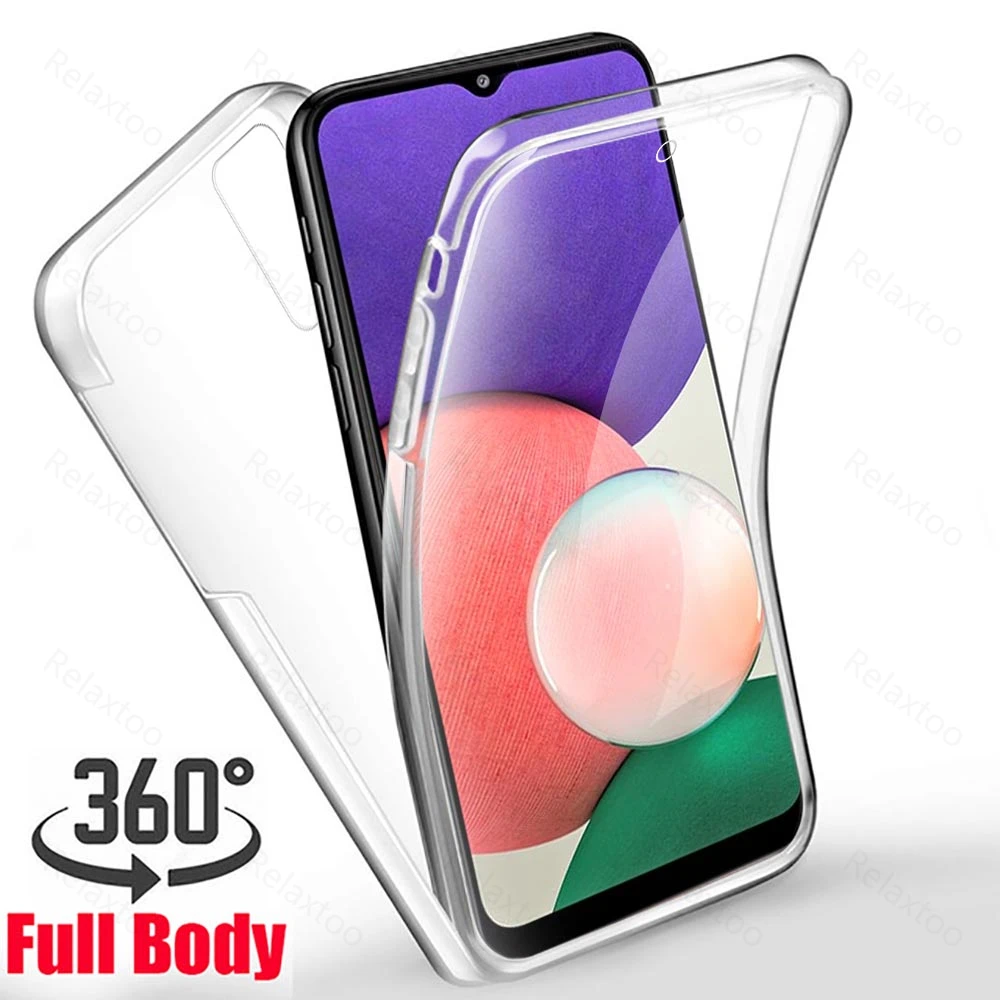 

360° transparent protective case For samsung galaxy a22 a53 a73 a13 a32 a52 a12 a02s a33 case a 32 22 52 5g silicone phone cover