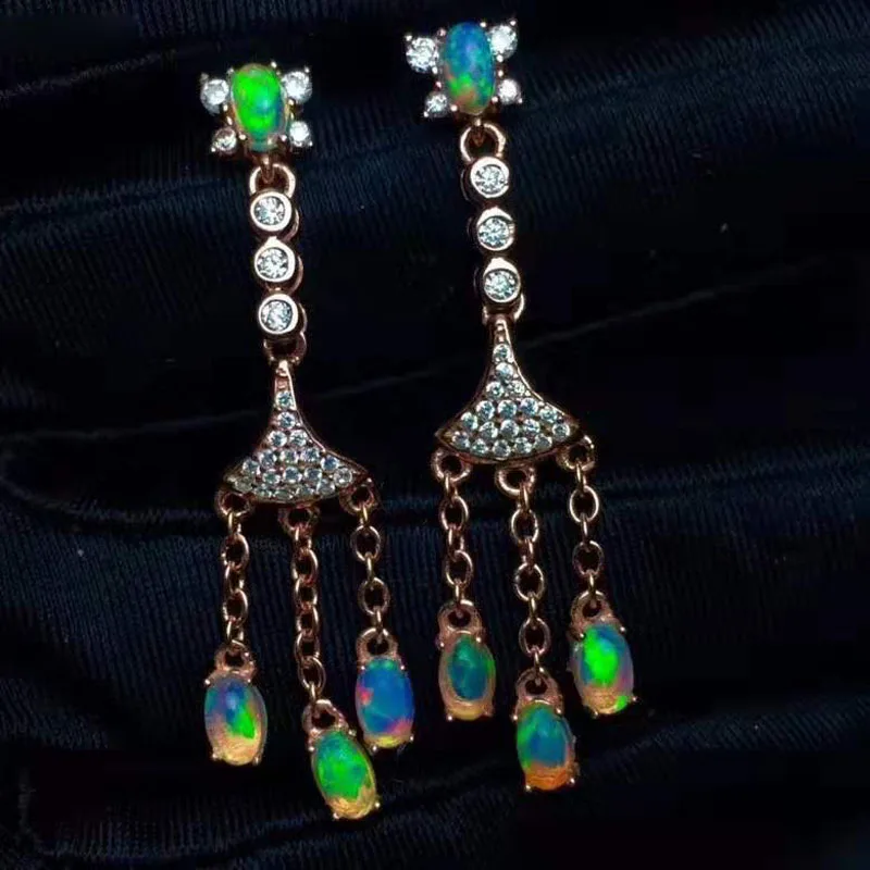 

Женские серьги из серебра 925 пробы, с опалом