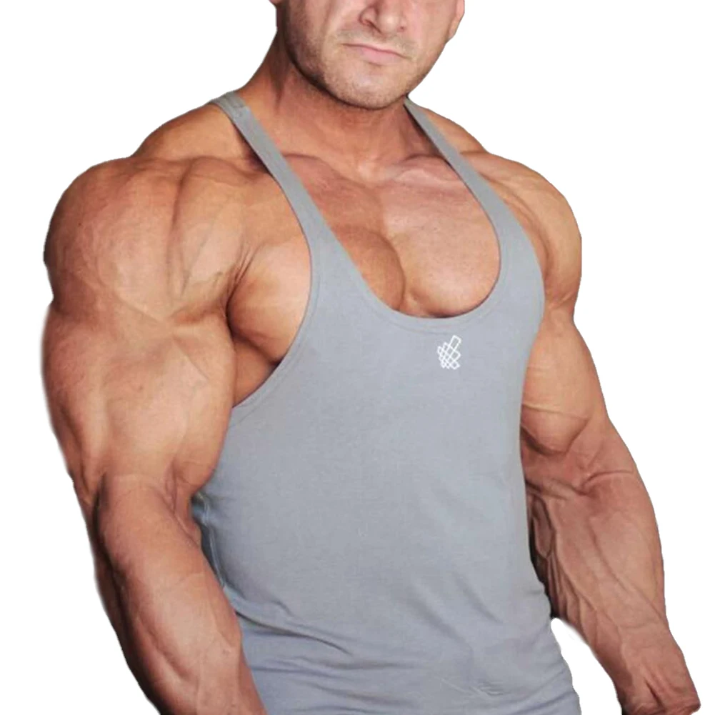 Майка Мужская Спортивная без рукавов однотонная спортивная майка для