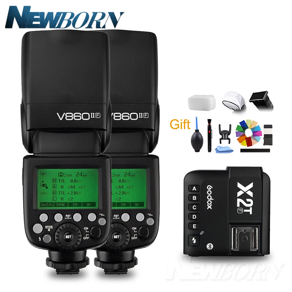 Godox V860II F ttl HSS литий ионная батарея Speedlite вспышка с X2T триггером для Fujifilm
