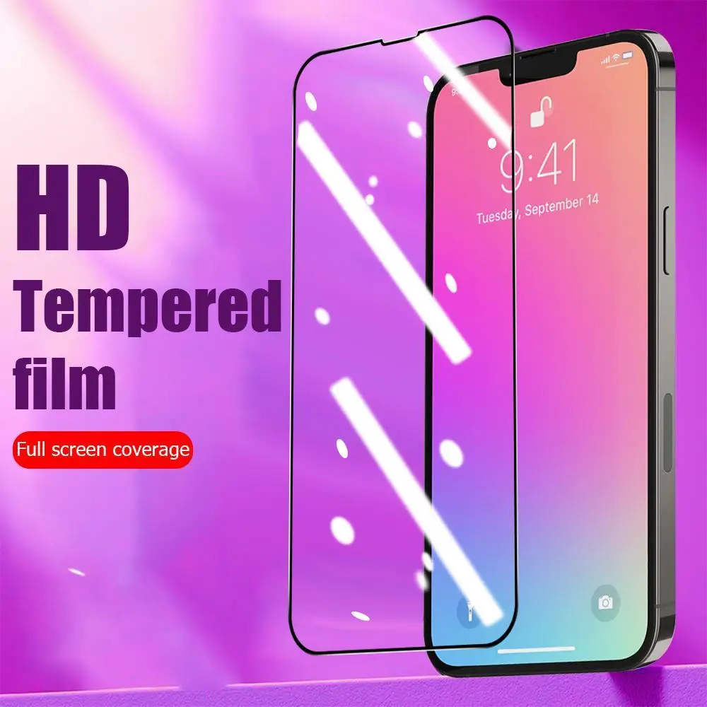 

Защитное стекло для экрана для iPhone 13, 12, 11 Pro Max, 13, 12 Mini, закаленное стекло с полным покрытием для iPhone XR, X, XS Max, прозрачное стекло
