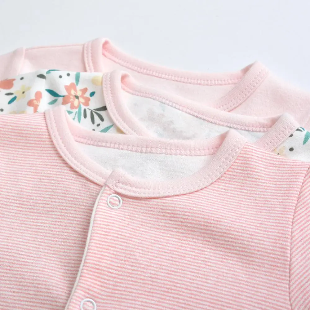 Комбинезон для новорожденных девочек 3 шт./лот хлопковый комбинезон маленьких с