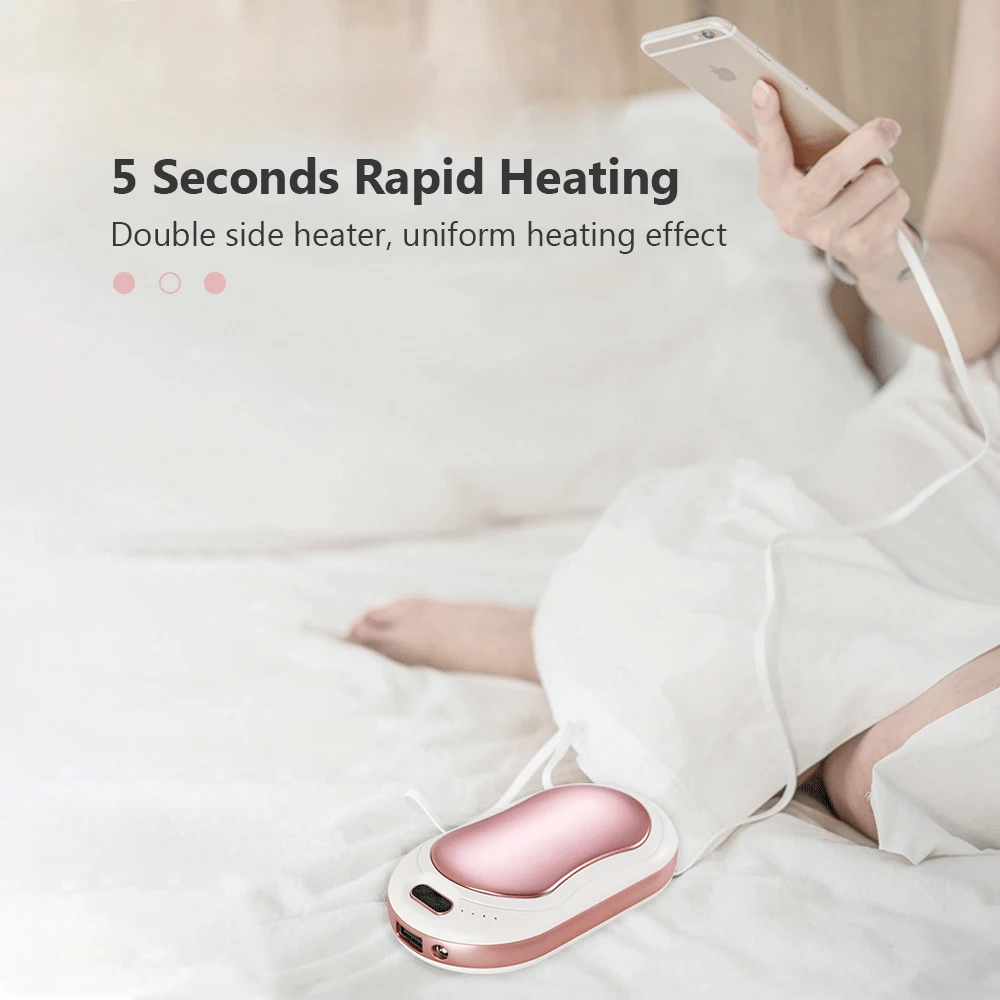 10000 мАч портативный 4 в 1 перезаряжаемый ручной теплый внешний аккумулятор USB