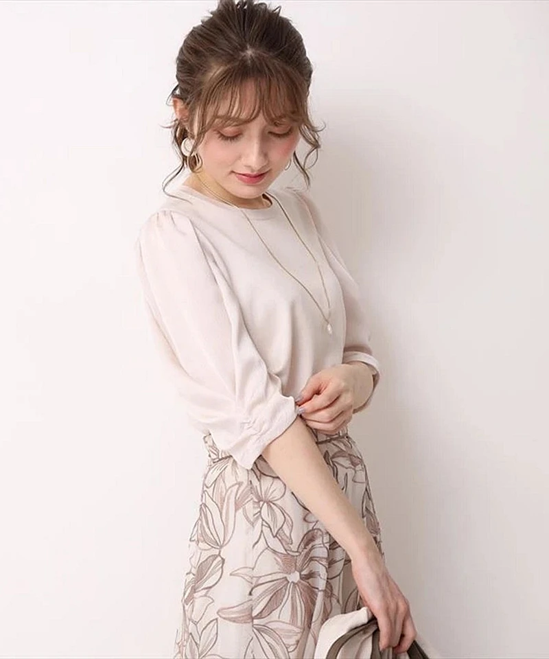 Новинка Весна 2021 японская женская Однотонная рубашка с манжетами и жемчужными