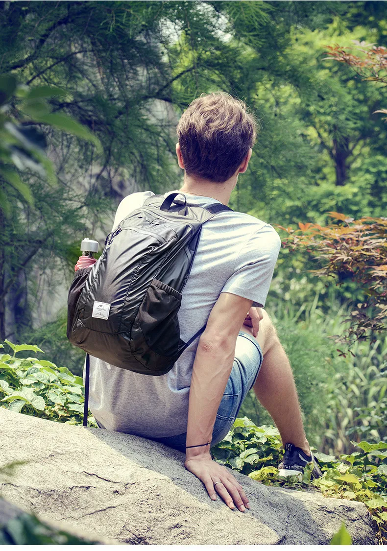 NatureHike 18L рюкзак складной Водонепроницаемый рюкзак Сверхлегкий унисекс лямки подняться дорожная лагерь школьная сумка