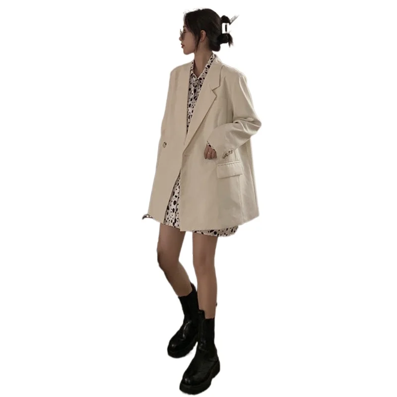 

Casual White Suit Jacket Spring New Women's Thin 2021 Early Spring Suit Jacket Design Sense Niche Spring and Autumn