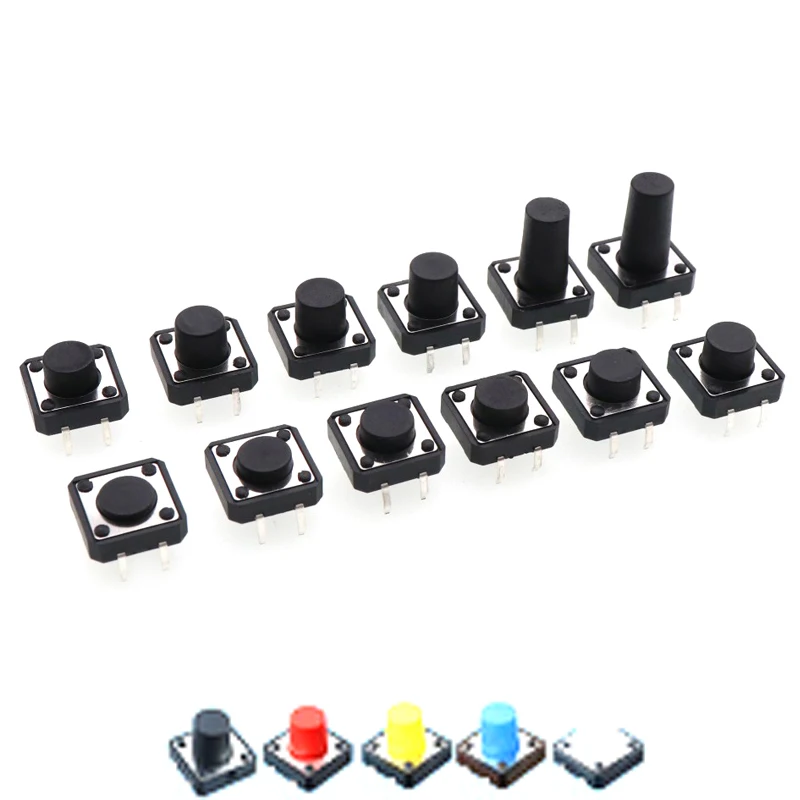 50 шт. белый черный и розовый цвета синие желтые Медь 4Pin Размер: 12*12*4 3/4 5/5/5 5/6/6 5/7/7 5/8/8