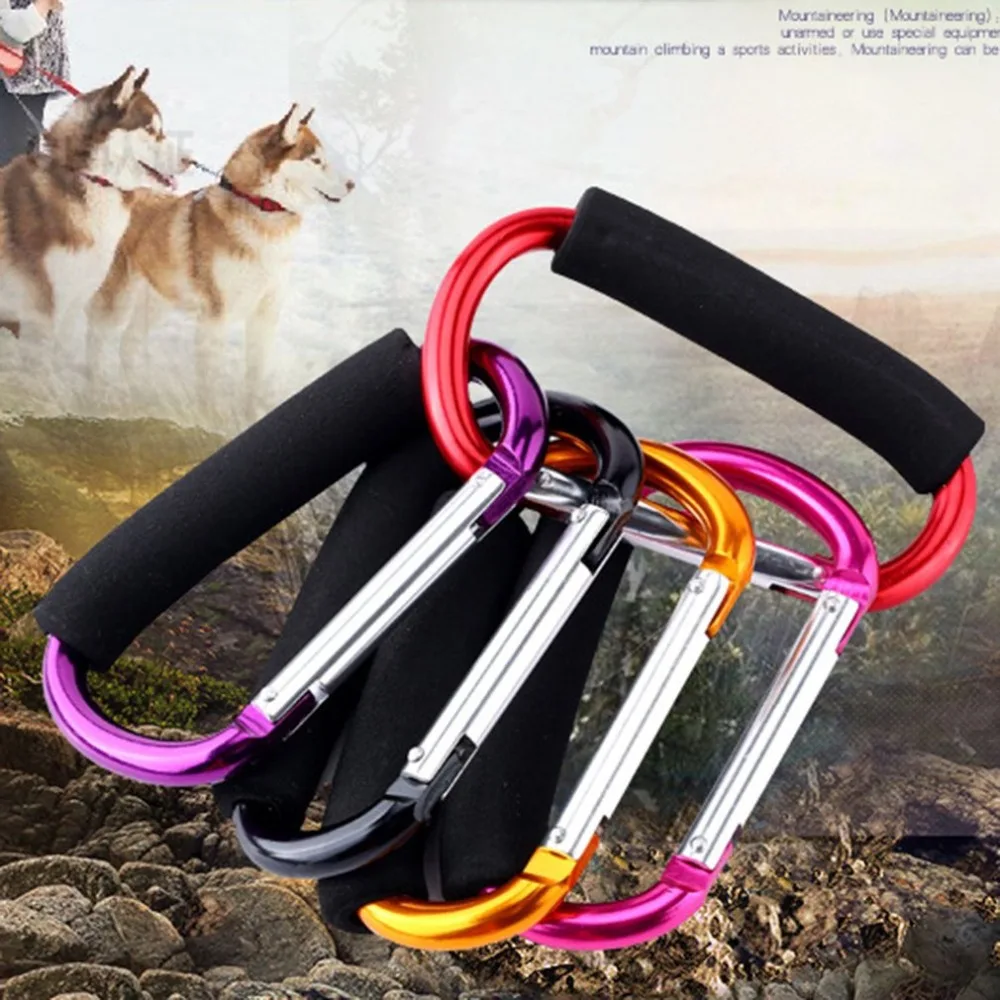 Алюминиевые крючки для детской коляски Кнопка карабин хозяйственные сумки крюки