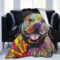 pit bull throw blanket super soft queen size plush fleece blanket for camping travelling bed sofa all season gift 150x220cm
