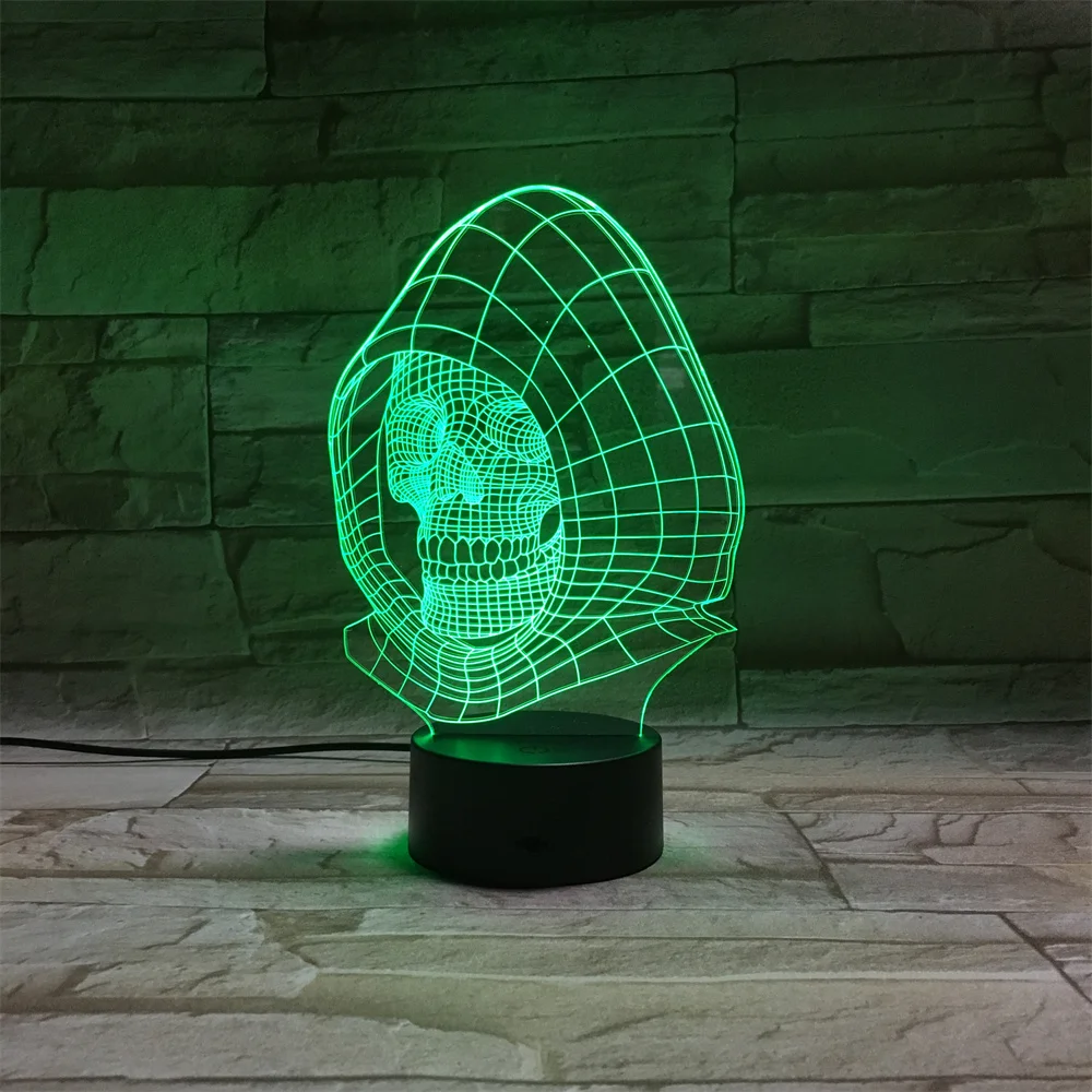 Декоративная 3d-лампа в виде черепа на Хэллоуин светильник игрушки для детей