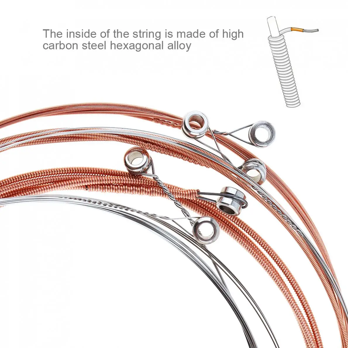 Струны для гитары 6 шт. струны акустической 009-045 дюймов стальной сердечник