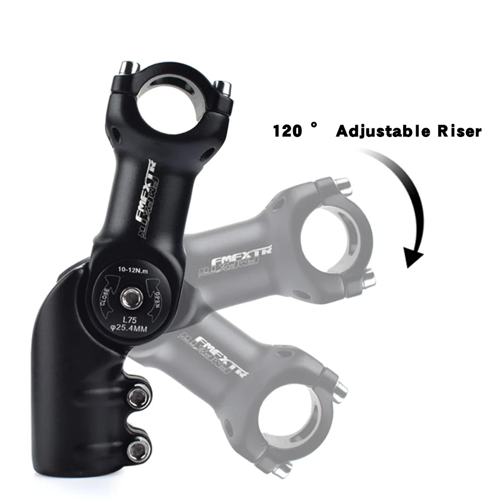 Adjustable Height Bicycle Riser Stem 25.4mm/31.8mm*55mm 75mm
