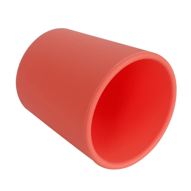 

J2FF Portable Pure Color Baby Snack Cup Anti Scalding Food Grade Silicone Water Cup Learn To Drink Cup For Children