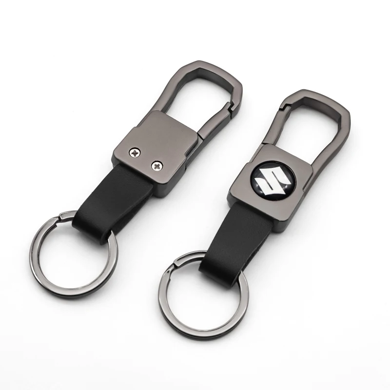 

Car Styling Fashion Leather Emblem Car Key Ring Keychain Key Holder For SUZUKI- CELERIO Spacia Baleno SX4 VITARA Jimny Ignis