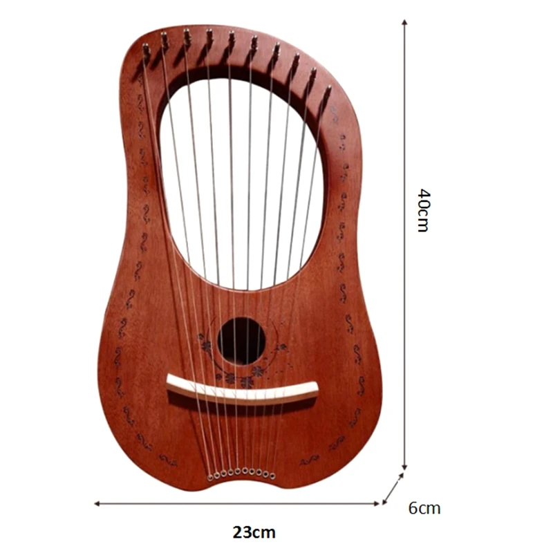 Lyre Harp 10 String портативный небольшой арфа с прочной струной музыкальный инструмент