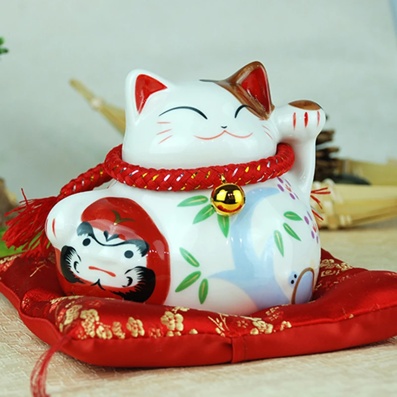6 дюймовый Керамический домашний декор Lucky Cat деловой подарок из Китая коробка для