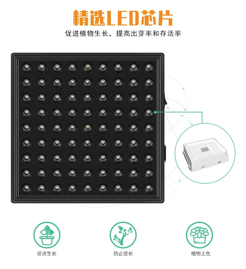 

LED Plant Lamp Lighting Flower Plant Growth Lamp Greenhouse Indoor Full Spectrum Succulents Fill Light Seedling