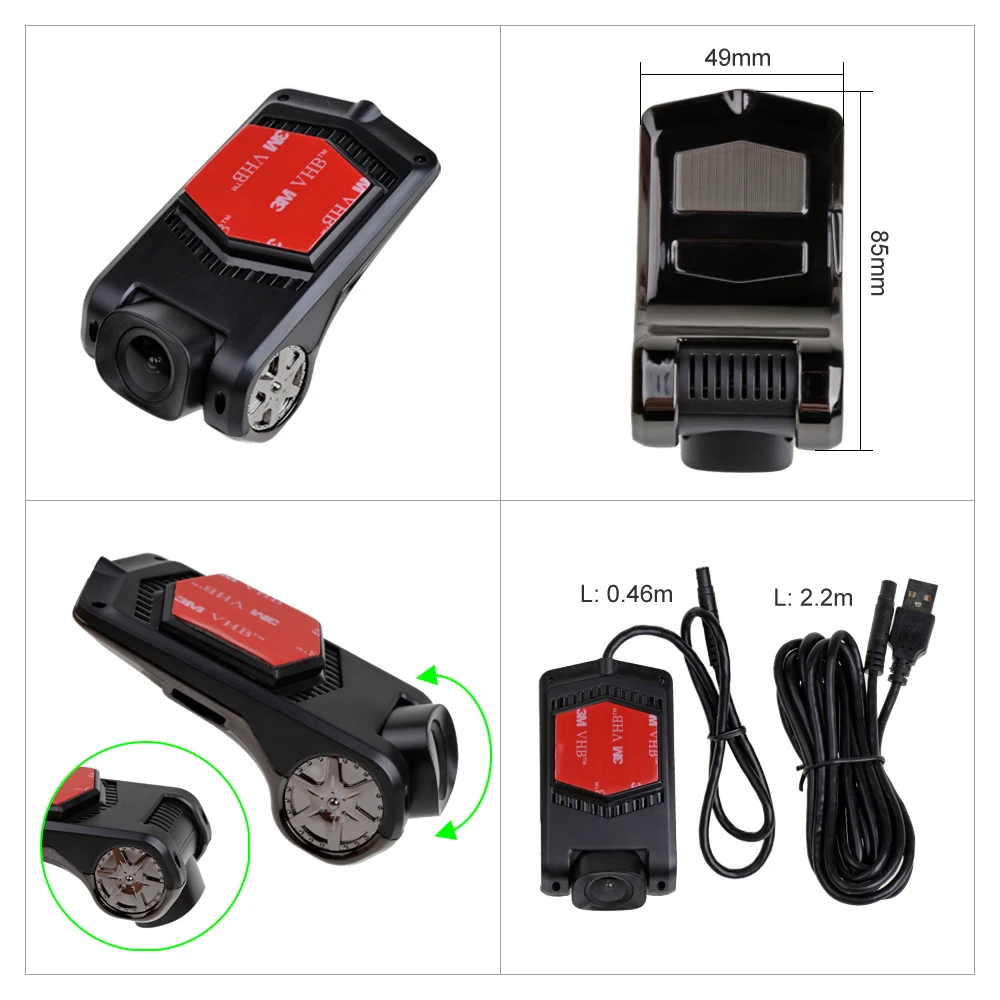 USB 2,0 фронтальная камера цифровой видеорегистратор DVR камера 1080*720 HD со встроенным приложением для Android автомобильный DVD gps навигация