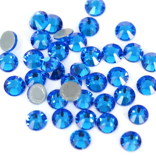 Capri Blue AAAAA лучшее качество стразы исправление стразы Красочные железные стразы на стекло стразы горячей фиксации стразы свадебное платье Y0577 - Цвет: Capri Blue