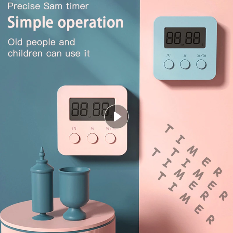 Электронный мини-будильник с ЖК-дисплеем и цифровым таймером 1 шт. | Дом сад