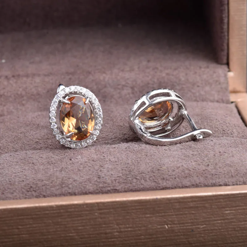 Женские серьги из стерлингового серебра с зултанитом CSJ Изящные Ювелирные