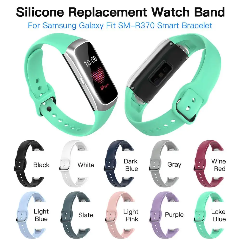 Силиконовые спортивные часы ремешок на запястье ремешок для samsung Galaxy Fit SM-R370 смарт-браслет Ремешки для наручных часов аксессуары