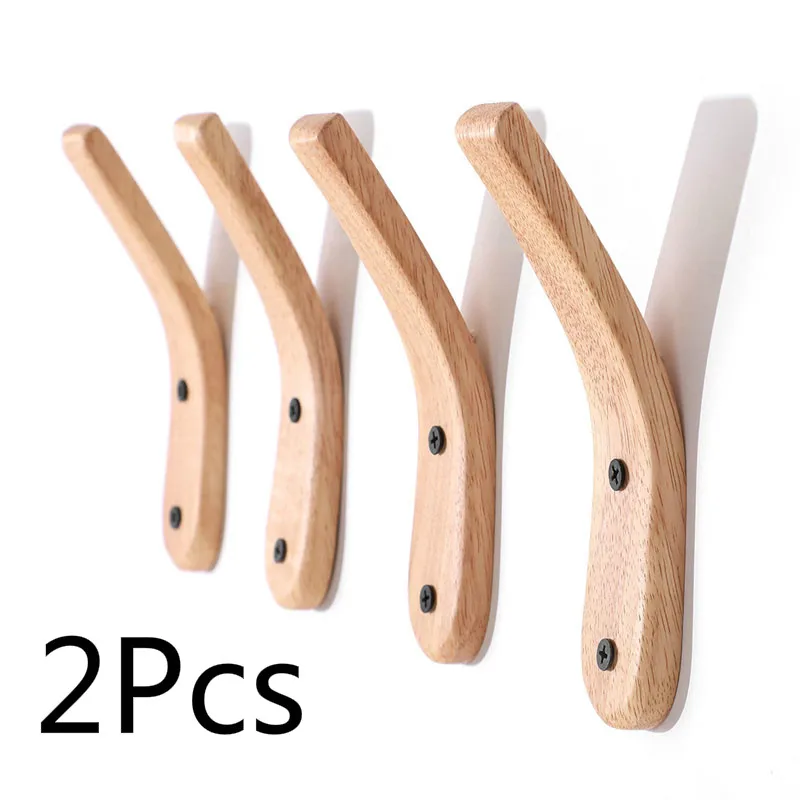 2 шт. вешалка для одежды из натурального дерева держатель ключей настенное пальто