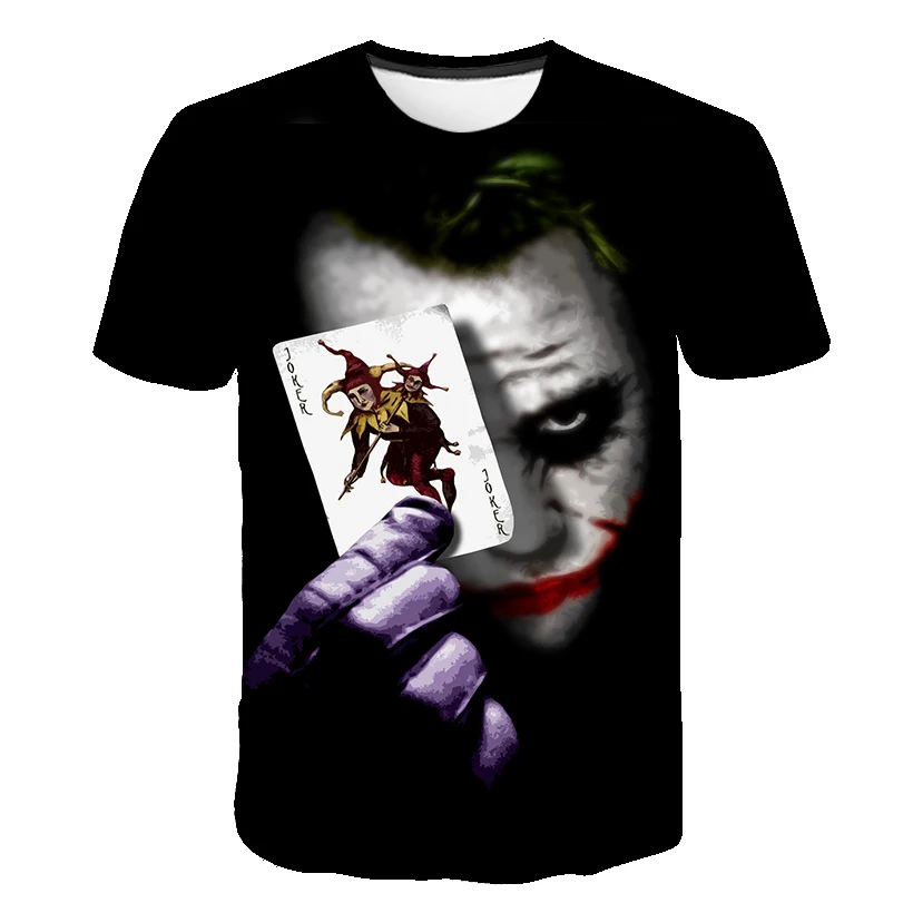 Лидер продаж 2020 футболка с 3D принтом клоуна Детская 3d лицом Джокера Забавные