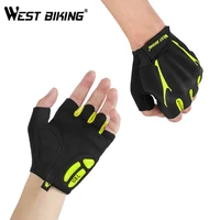 west biking cycling gloves half finger summer anti slip shockproof mtb bike gloves gel pad men women sports fitness gloves