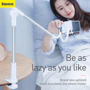 baseus universal phone holder adjustable desktop stand for mobile phone 360 degree rotating holder for iphone android huawei free global shipping