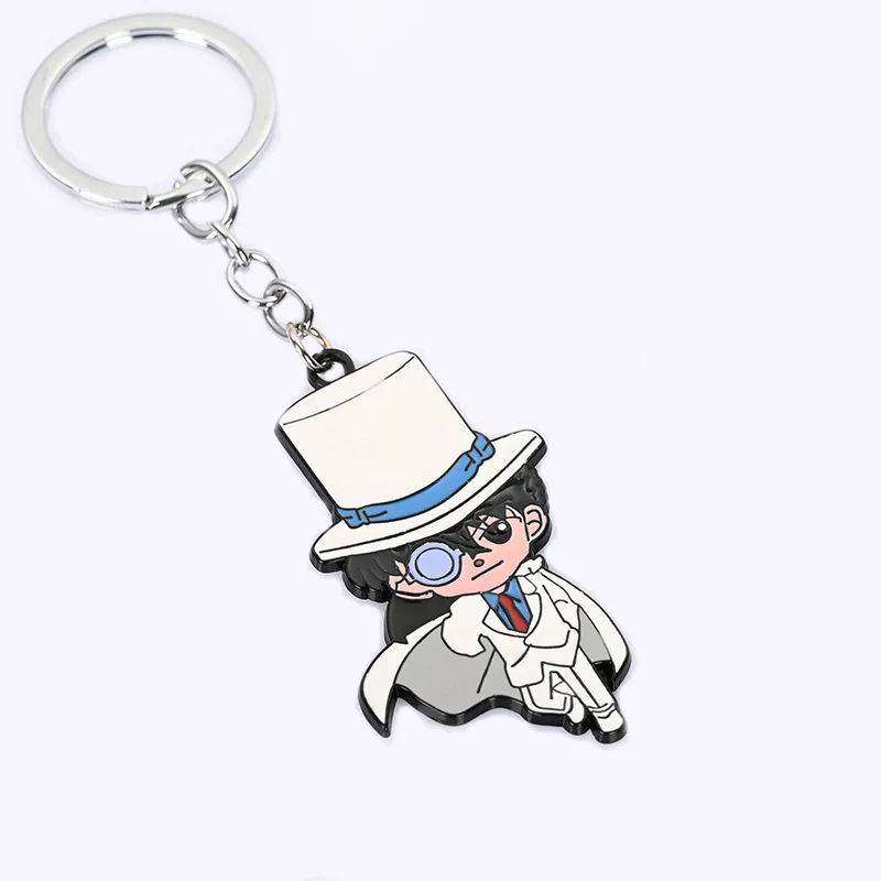 Брелок для ключей Detective Conan Kaitou Kiddo Edogawa Konan металлический автомобильный брелок с